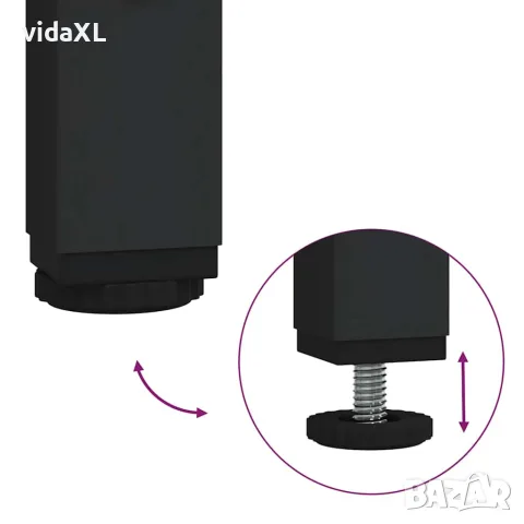vidaXL Конзолна маса с чекмеджета и рафтове сив сонома инженерно дърво, снимка 9 - Маси - 56148116