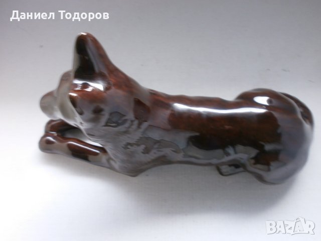 стара керамична  фигура  - куче, снимка 4 - Декорация за дома - 42642542