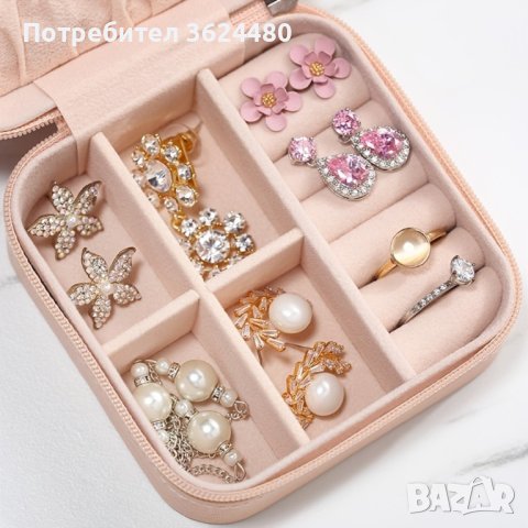 Квадратна кутийка за бижута 01212, снимка 9 - Бижутерийни комплекти - 42838223