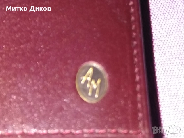 Портфейл АМ марков нов винтидж Западна Германия естествена кожа 125х100мм, снимка 4 - Портфейли, портмонета - 51720208