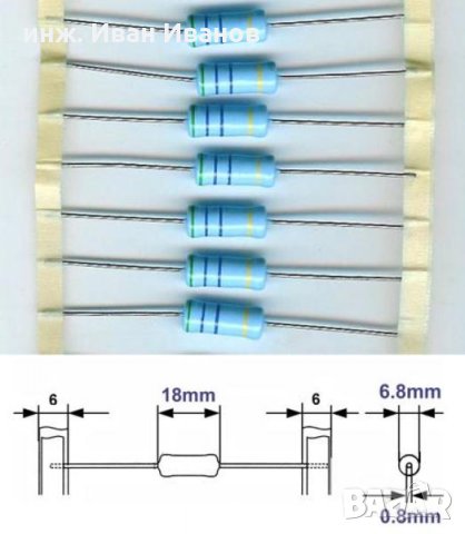 Високоволтови резистори 3,3MOhm, 10 000Vdc, 1W, 5%, снимка 2 - Друга електроника - 31834393