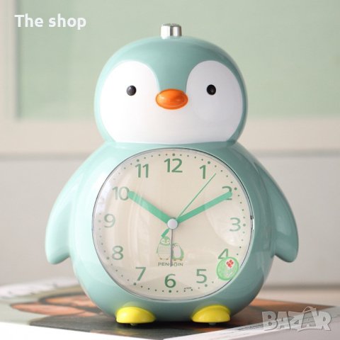 Детски часовник, нощна лампа Пингвин 14cm*18cm*10cm (001) - 3 цвята, снимка 2 - Детски - 44779992