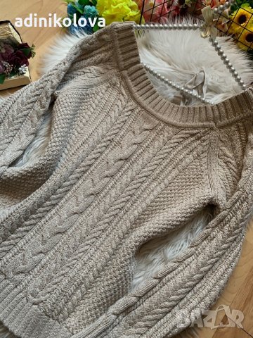 Лъскав пуловер Манго, снимка 2 - Блузи с дълъг ръкав и пуловери - 39098176
