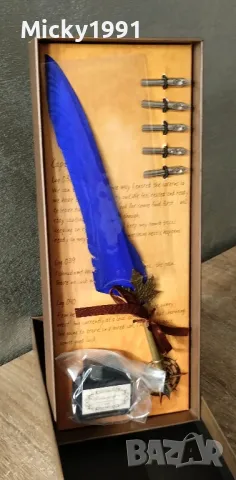 луксозен калиграфски комплект с перо и мастило , снимка 2 - Арт сувенири - 49223135