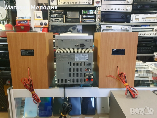 Аудиосистема Samsung MM-ZJ8 с две тонколони и дистанционно. Има ради, дуск, касета и aux. В отлично , снимка 17 - Аудиосистеми - 50737722