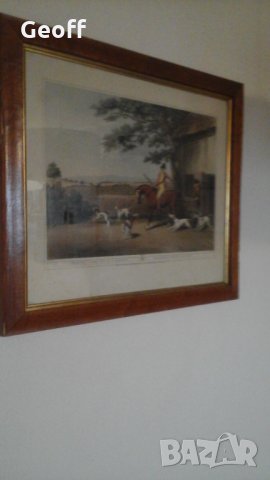 Two hunting/riding prints, снимка 2 - Картини - 31621512