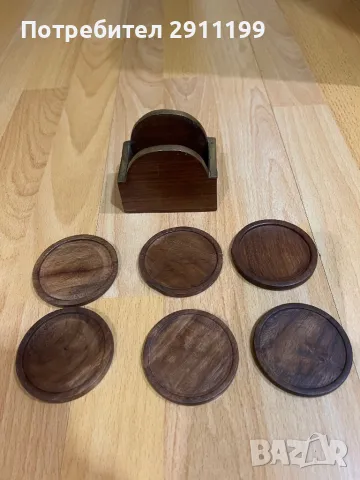 Дървени поставки / подложки за чаши