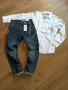 Маркови оригинални дънки и ризка за момче, снимка 1 - Детски панталони и дънки - 44603469