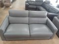 Сиви кожени дивани тройка и двойка с релаксиращ механизъм, снимка 4