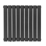 Радиатор за стена Aquamarine хоризонтален, 60 x 61,4 см, 447W, стомана, антрацит, снимка 3