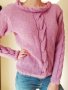 Ръчно плетена блуза в лилав цвят, снимка 1 - Блузи с дълъг ръкав и пуловери - 31168101