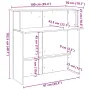 vidaXL Рецепционно бюро черно 100x50x103,5 cm Инженерна дървесина, снимка 10