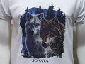 Нова мъжка тениска с трансферен печат Два вълка, Серия вълци, снимка 2