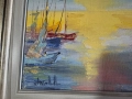 Маслена картина Слънчевият пристан, Анелия Тодорова, снимка 7