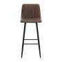 Бар столове с облегалка и дамаска от висококачествена PU кожа, к-кт от 2 бр. C-U-BS-0079BR, снимка 4