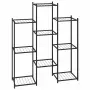 vidaXL Стойка за цветя, 83x25x100 см, черна, желязо, снимка 1