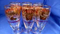 Невероятно красив ретро комплект чаши за концентрат, ракия, снимка 7