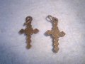 Две МЕСИНГОВИ СТАРИ РАЗПЯТИЯ КРЪСТЧЕТА МАЙСТОРСКИ 11882, снимка 5