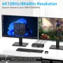 VPFET HDMI&DP KVM превключвател 2 монитора 2 компютъра 4K120HZ 8K60HZ, снимка 2