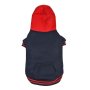 Суичър за домашни любимци, син, червен, с джоб на качулка на ръкави и копчета, снимка 2