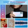 Нов Смарт Мобилен телефон Android 13 50MP+8MP камера Подарък, снимка 3