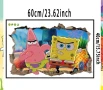 Спонджбоб и Патрик Spongebob стикер лепенка за стена детска стая самозалепващ, снимка 2