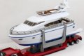 MAN транспортен на яхта, heavy haulage transporter with yacht - мащаб 1:87 на SIKU, снимка 8