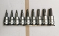 teng tools тенг 9броя 3/8 вложки торкс звезди . DRAPER EXPERT 10броя 3/8 торксове звезди с отвор, снимка 2