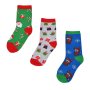 3 чифта Happy Коледни чорапи с Дядо Коледа, Еленчета и Подаръци, 23-38н