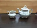 Стар български порцелан чайник и латиера , снимка 1