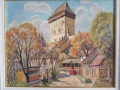 Йордан Филчев 1908 - 1968 Картина с маслени бои Замък 1965г., снимка 2