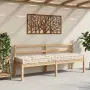 vidaXL Палетна възглавница за под, памук, 120x40x7 см, бежова, снимка 3