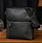 Премиум Луксозна, стилна мъжка бизнес чанта с презрамки /Черна естествена кожа!, снимка 7