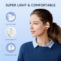 Нови Леки Ергономични Слушалки Bluetooth, Водоустойчиви, Бял Цвят, снимка 3 - Bluetooth слушалки - 44273980