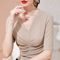 маркова дамска лъскава блуза, снимка 2 - Блузи с дълъг ръкав и пуловери - 39144881
