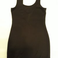 Черна лятна рокля VIENNA, изрязано деколте с презрамки , биопамук + еластан,стои перфектно по тялото, снимка 7 - Рокли - 37476619
