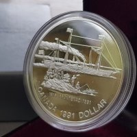 1 сребърен долар 1991 година Канада Елизабет II сребро в ТОП качество, снимка 3 - Нумизматика и бонистика - 35285275