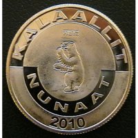 5 крони 2010, Гренландия, снимка 2 - Нумизматика и бонистика - 38682061