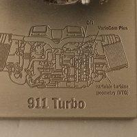 PORSCHE 911 TURBO.Миниатюрен модел на автомобилен двигател, преспапие. , снимка 10 - Други ценни предмети - 42032791
