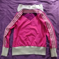 Розово горнище adidas, снимка 2 - Суичъри - 42879308