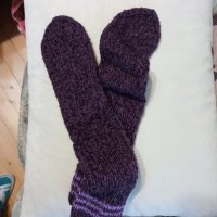 Ръчно плетени мъжки чорапи 43 размер, снимка 2 - Мъжки чорапи - 39323273