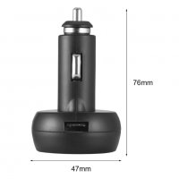 3 в 1 LED USB зарядно за телефон за кола Волтметър Термометър Амперметър, 66W, снимка 3 - Аксесоари и консумативи - 38399765