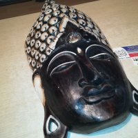 ГОЛЯМА маска стенна от дърво Буда декорирана 0311202206, снимка 1 - Колекции - 30664495