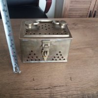 Немска  месингова кутия за бижута,сандъче, снимка 3 - Антикварни и старинни предмети - 30782460