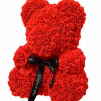 Супер Подарък Огромно Мече от Вечни Рози +Луксозна Кутия 75 сантиметра, снимка 7 - Изкуствени цветя - 31946676