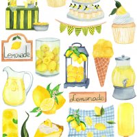 Скрапбук стикери за декорация планер лимони lemonade самозалепващ лист А5 - различни видове, снимка 1 - Други - 37613792