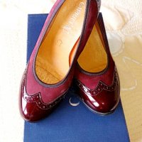 Caprice нови дамски кожени обувки, винено червени с ток, Немски №38,5, снимка 11 - Дамски обувки на ток - 29224797