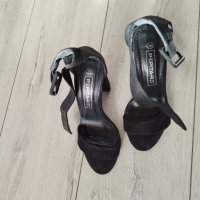 Официални черни велурени сандали , снимка 5 - Сандали - 44339625