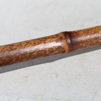 Стар бастун от бамбук със сребърна дръжка, снимка 7 - Колекции - 38300242