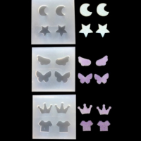 11 вида чифта чифт обеци силиконов молд форми форма ситни фигурки смола бижута бижу, снимка 2 - Форми - 36561879